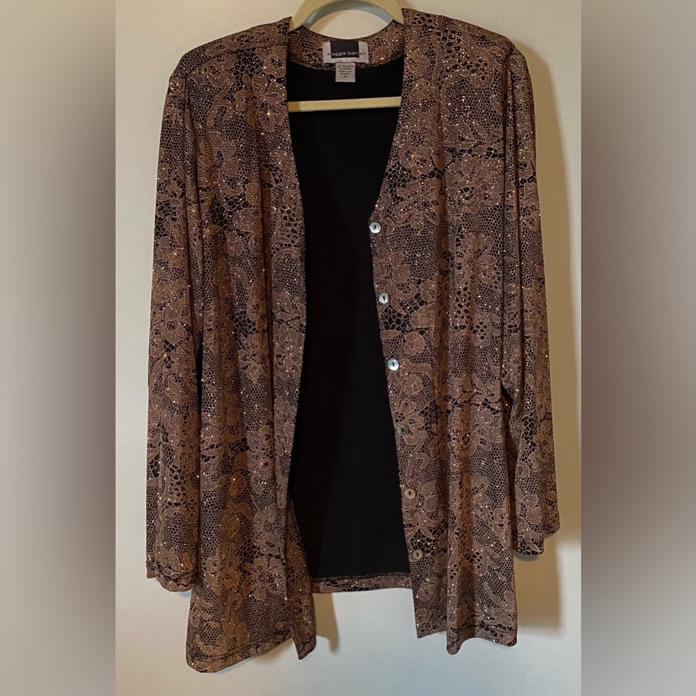 glimmery lace jacket **3 for $28**